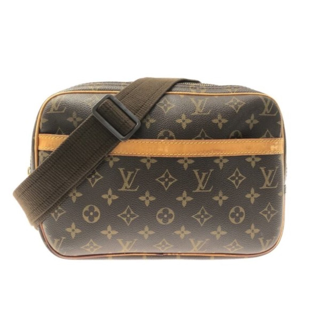 100% Authentic LOUIS VUITTON Reporter PM Brown Monogram Shoulder Bag - Picture 1 of 14